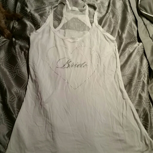 Bride tank with sparkle