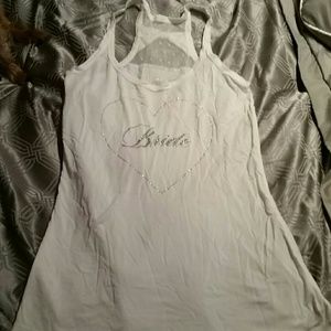 Bride tank with sparkle