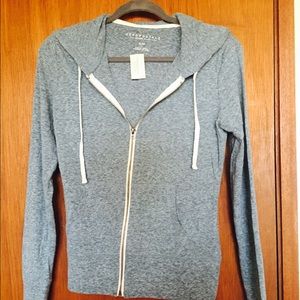 ❄️Light Blue/ gray zip up hoodie for spring,summer