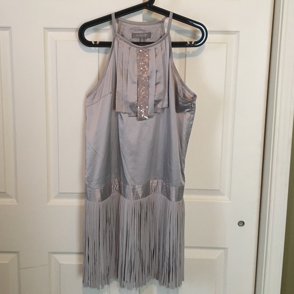 1920s inspired Silver fringe dress