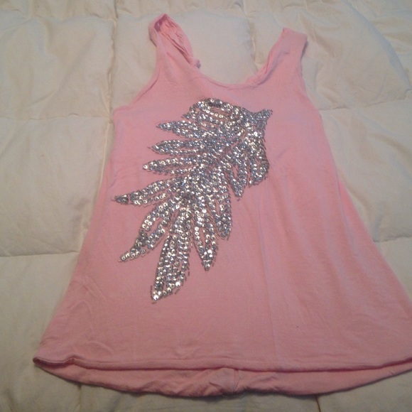 Pink sparkly top