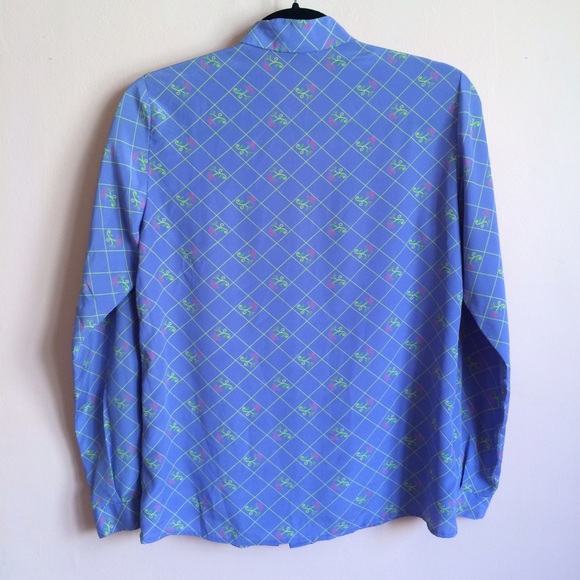 Vintage Lavender Floral Silk Blouse - Picture 3 of 4