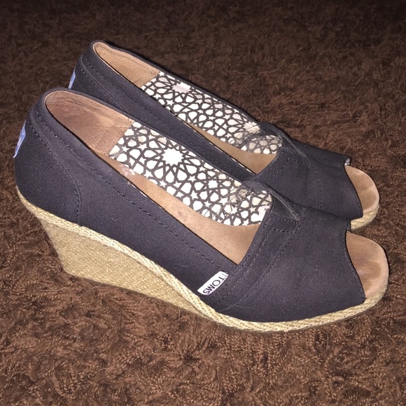 Black Wedge TOMS