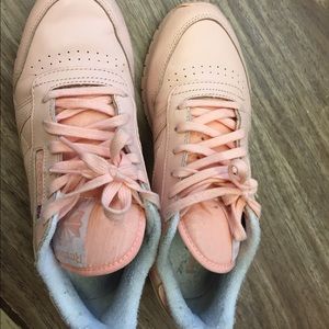 Baby pink Reebok sneakers