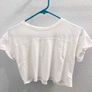 white crop top