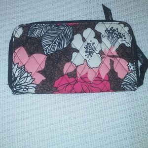 Vera Bradley Zip Around Wallet in Mocha Rouge