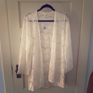 Forever 21 Open-Front Lace Cardigan