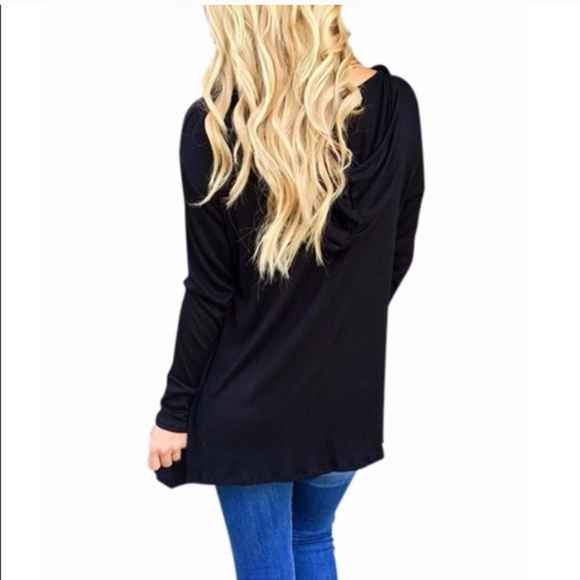 Long sleeve loose hoodie shirt TOP104 - Picture 2 of 3