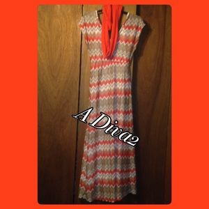 Beautiful colorful chevron maxi dress.