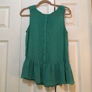 Elle pleated chiffon peplum blouse