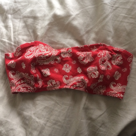 White and red bandeau