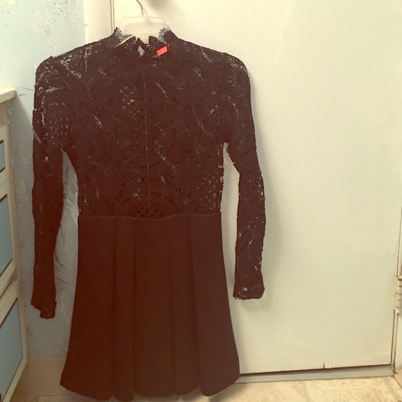 Sexy Black Skater Dress