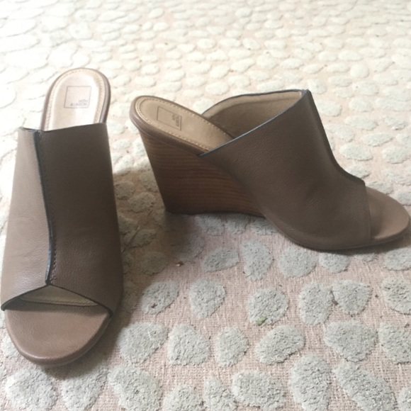 Leather wedges--brand new!