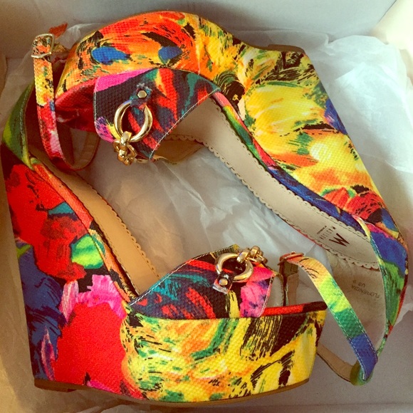 Bright Floral Wedges!!!