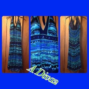 Ocean Color Maxi Dress