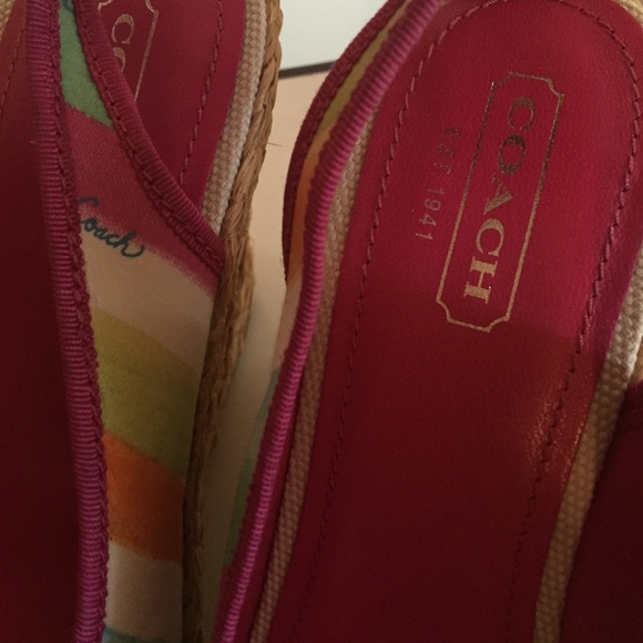 Coach multi color slingback wedge - Picture 2 of 3