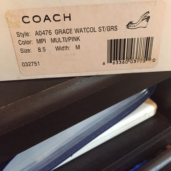 Coach multi color slingback wedge - Picture 3 of 3