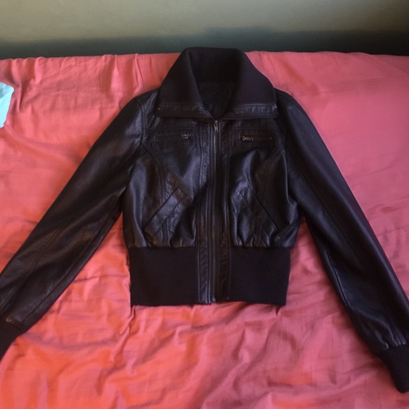 Faux leather jacket