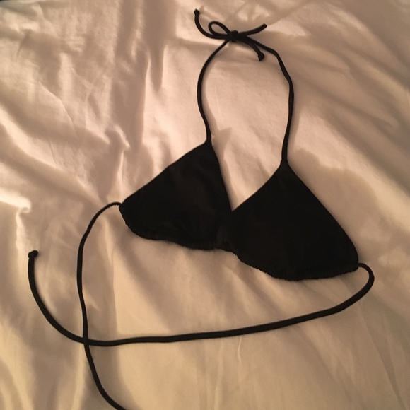 Black triangle bikini top