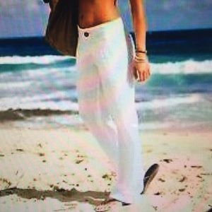 Athleta lagoon linen pants nwt
