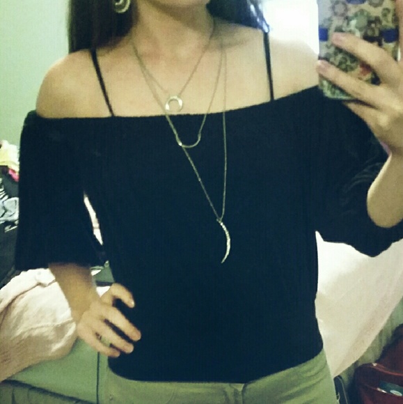 Black Off the Shoulder Top