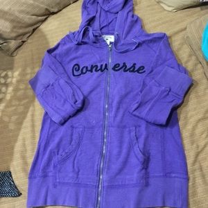 Converse- Purple zipper sweatshirt