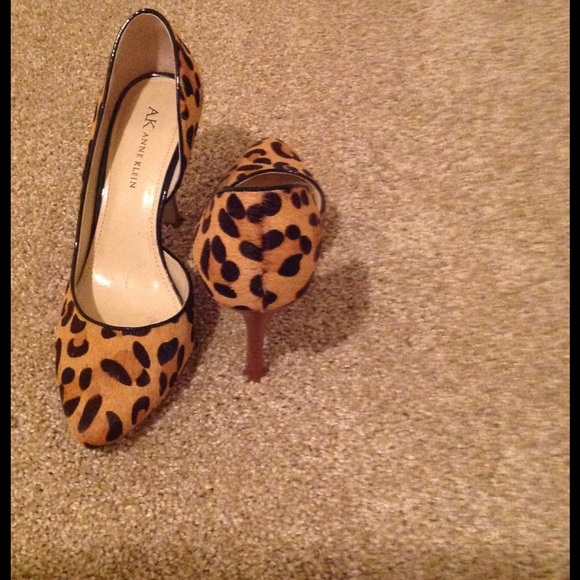 Anne Klein animal print heels.