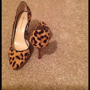 Anne Klein animal print heels.
