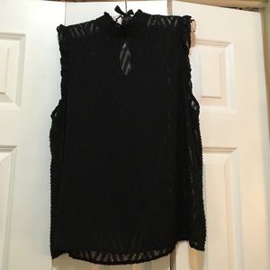Forever 21 turtle neck sheer lace top