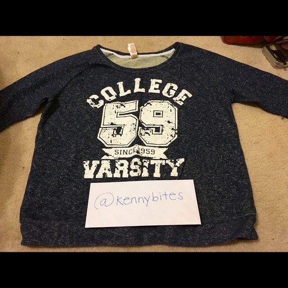 🔵 Cute College Sweater