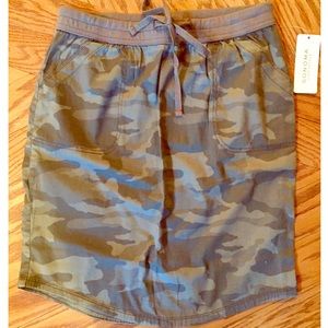 Sonoma Camo Olive Green Cotton Skirt