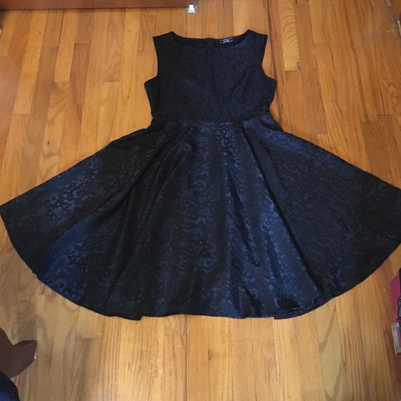 Black Floral Lace Dress