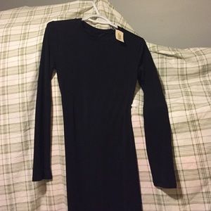 Long black dress with beautiful open back