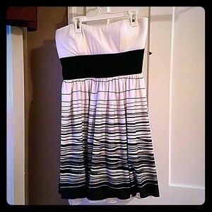 Charlotte Russe Strapless black and white dress