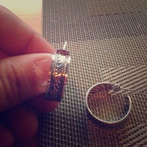 Silver earrings loop