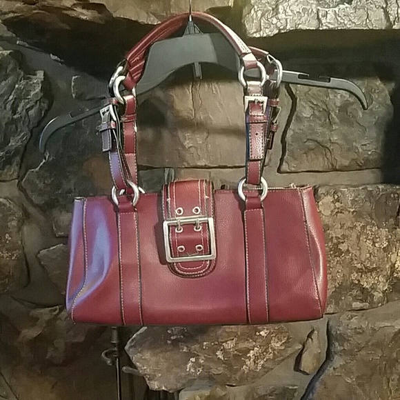 Red leather purse