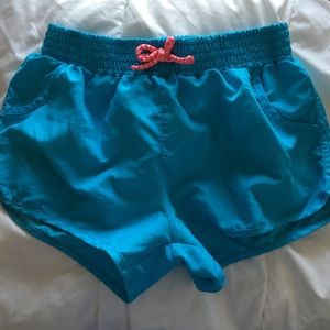 Blue swim shorts