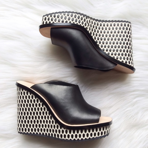 Loeffler Randall Shoes - LOEFFLER RANDALL Ingrid Patterned Mule Wedges Sz 7