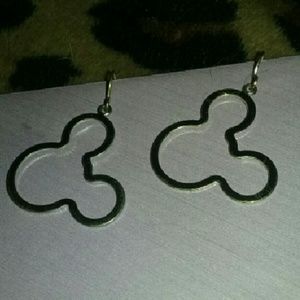 Silver Mickey Mouse earrings