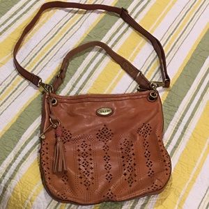 Fossil leather handbag