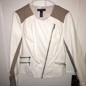 White leather jacket