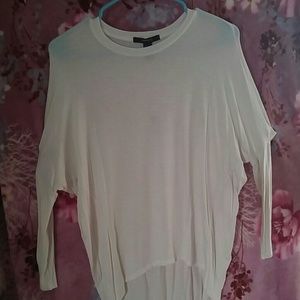 Forever 21 white oversize long sleeve tee