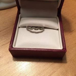 Stackable White Topaz 925 Band Ring