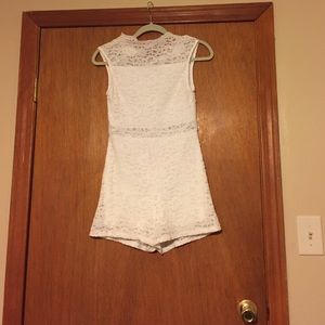 White lace romper.