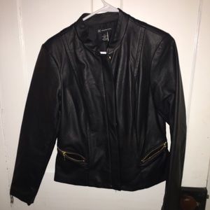 Black leather jacket