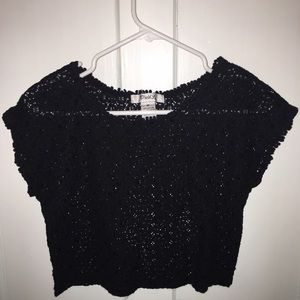 Black crop top