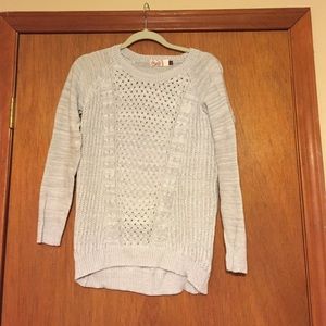 Gray knitted sweater, worn twice