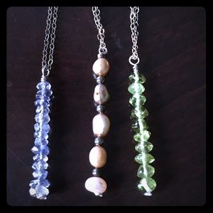 ApsaraJewels Jewelry - Various vertical gemstone bar necklaces ApsaraJewels Jewelry - Various vertical gemstone bar necklaces