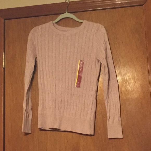 Pink knitted sweater