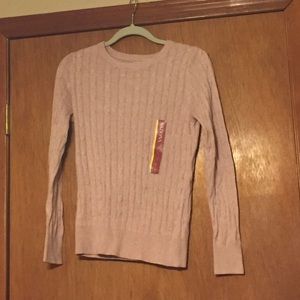 Pink knitted sweater